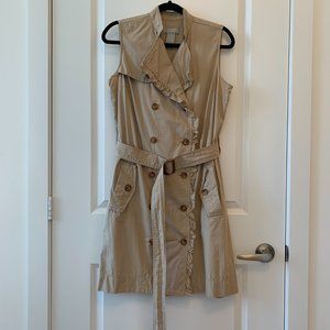 Joe Fresh Sleeveless Beige Trench Dress